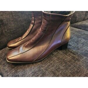 Sioux Ladies German Brown Soft Leather Ankle Boots  Sz 10 US / UK 7.5